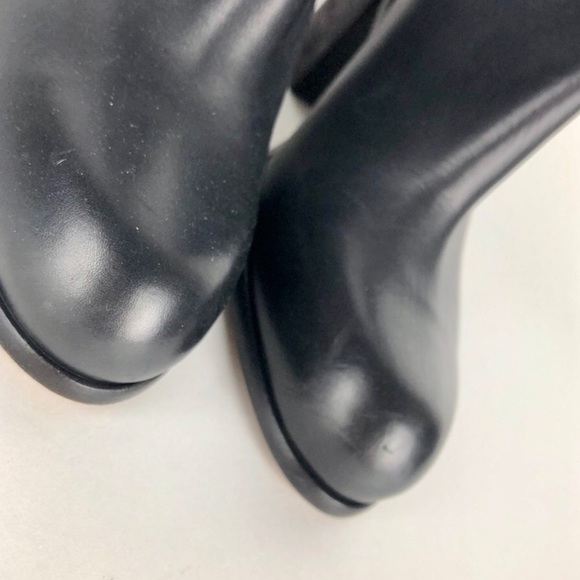 NWOT AGL Block Heel leather black ankle boot 37 1/2 - Picture 5 of 10